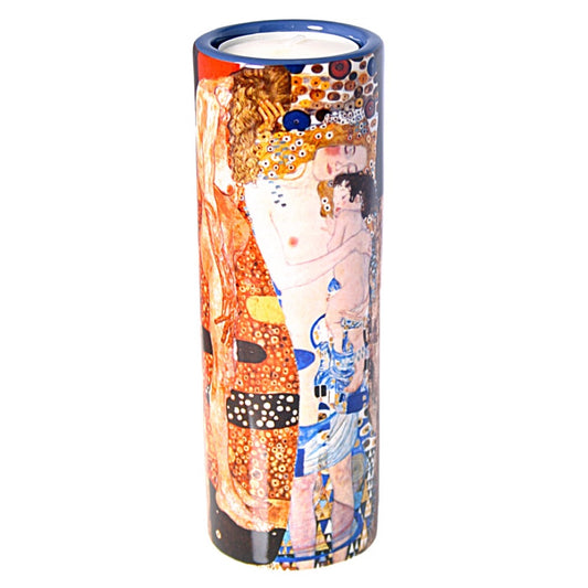 Klimt Mother and Child Three Ages Motherhood Gift Tealight Candleholder 5.75H - Museumize.com