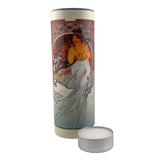 Mucha Arts Dance and Music Women Belle Epoque Ceramic Tealight Candleholder 5.75H