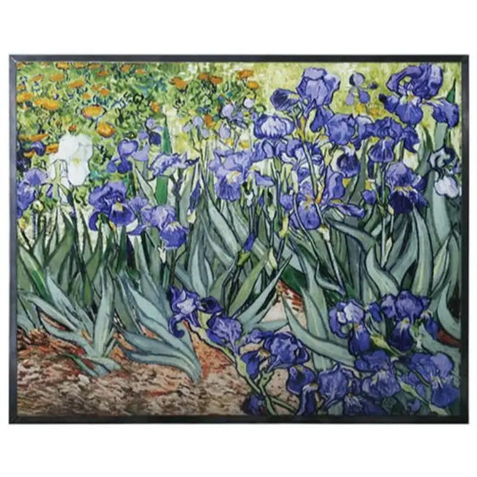 Van Gogh Irises Purple Flowers Stained Glass Sun Catcher 14L