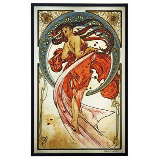Arts Dance Lady Art Nouveau Stained Glass by Mucha 12H