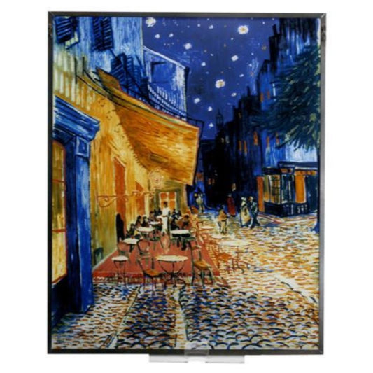 Cafe Terrace at Night Stained Glass by Vincent Van Gogh 14H