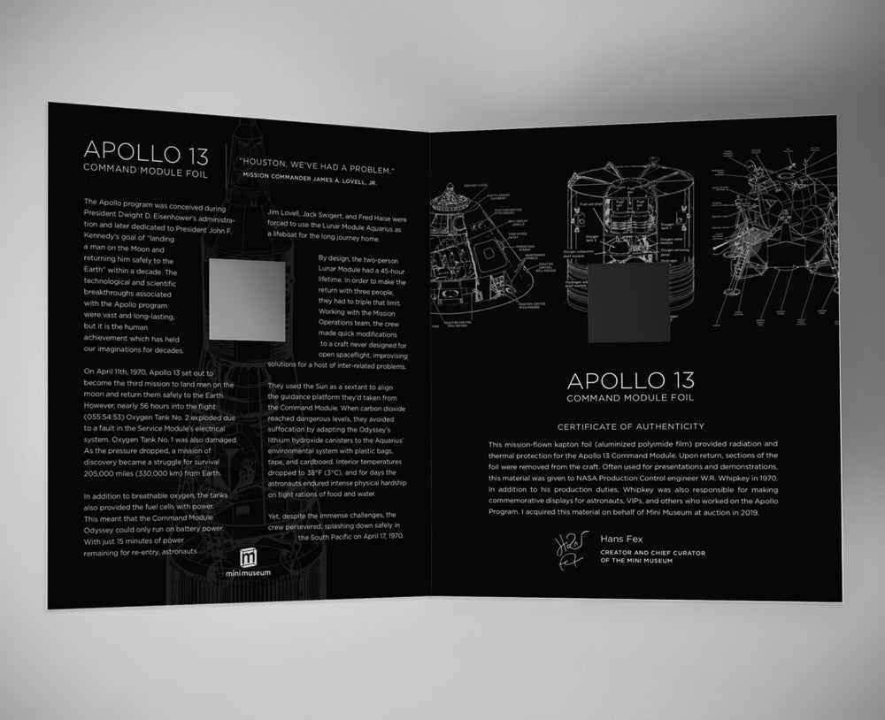 Apollo 13 Command Module Foil Actual Artifact | Real Stuff