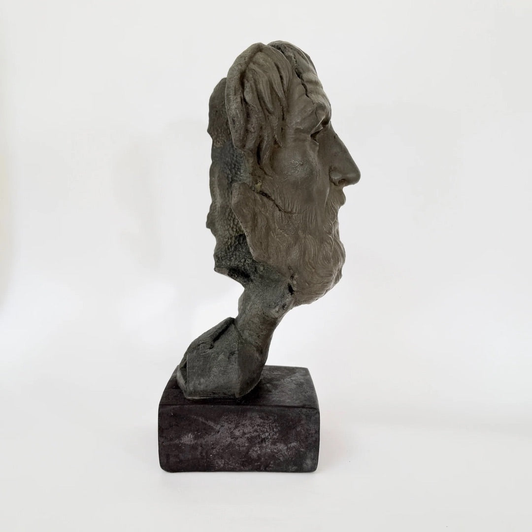 Mask of Homer Greek Writer Portrait Bust Statue 16H