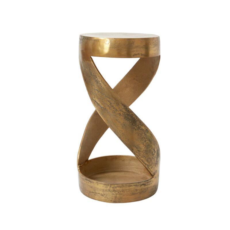 Corfu Gold Round Display Pedestal 24H