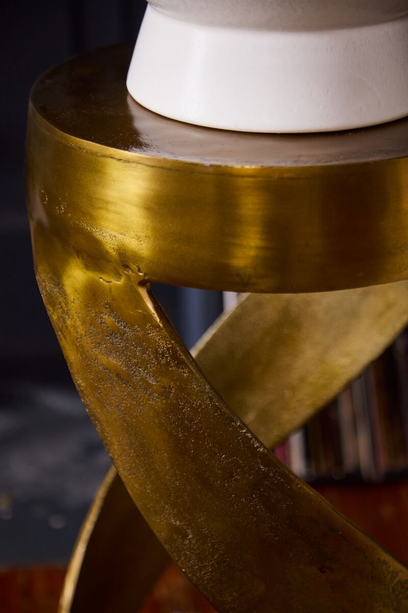 Corfu Gold Round Display Pedestal 24H