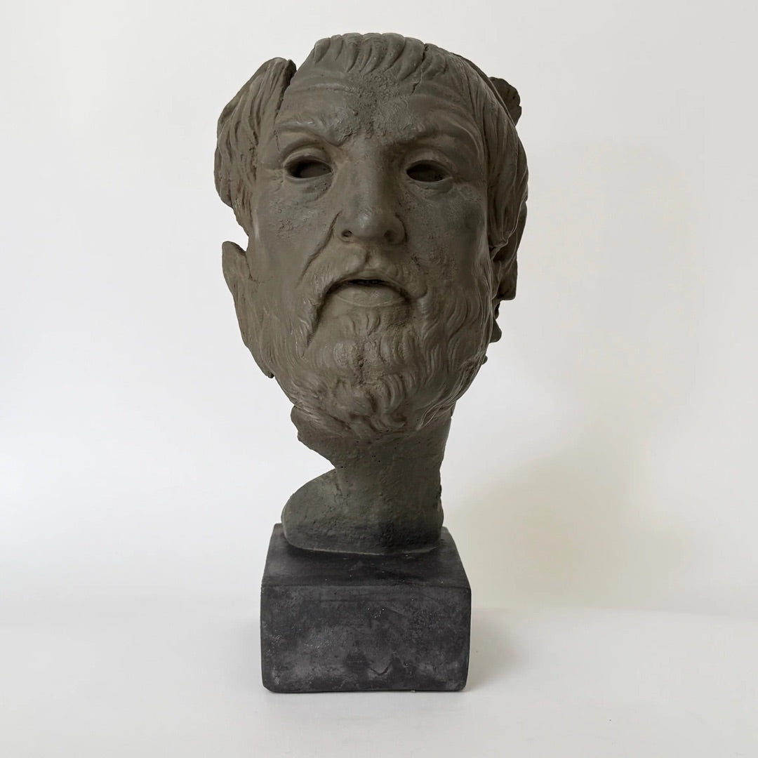 Mask of Homer Greek Writer Portrait Bust Statue 16H