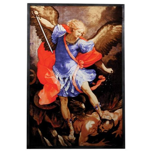 St Michael Slaying the Devil Stained Glass 12H