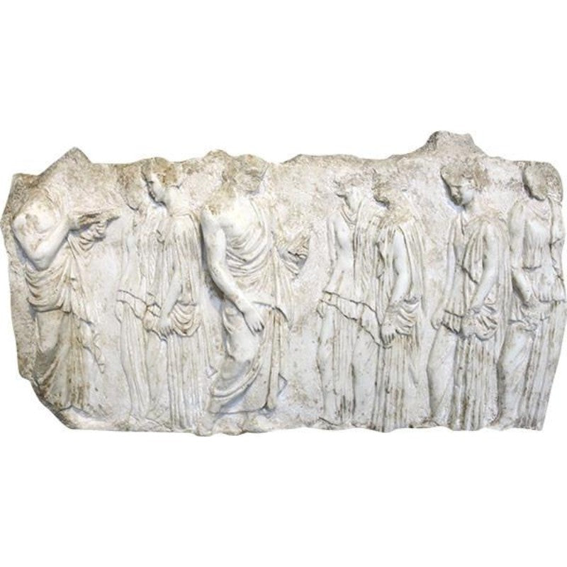Greek Plaque of Ergastines Athenian Procession Parthenon Wall Hanging Relief 27.5L