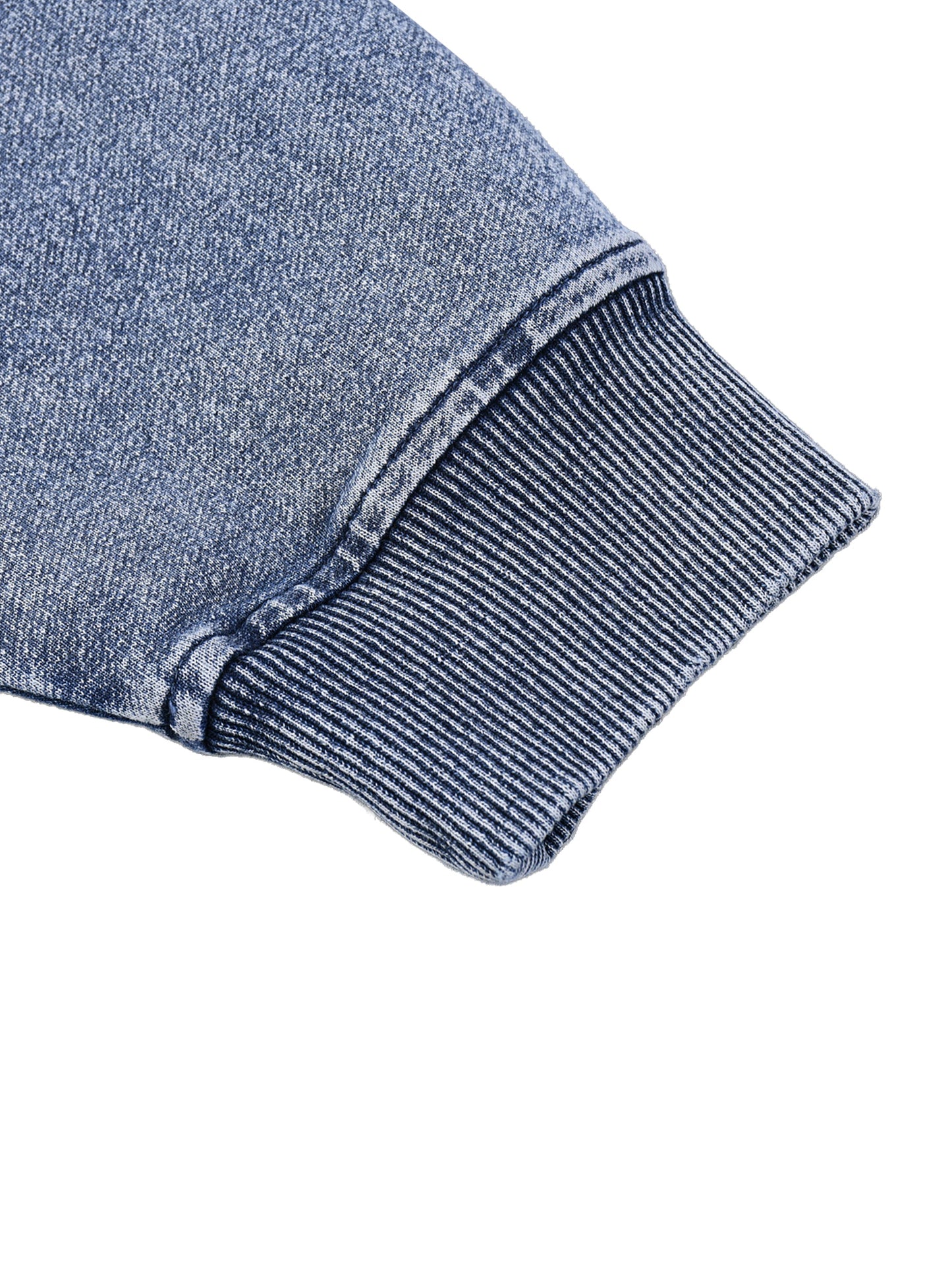 Love Bar Cubist Snow Wash Oversized Denim Unisex Hoodie