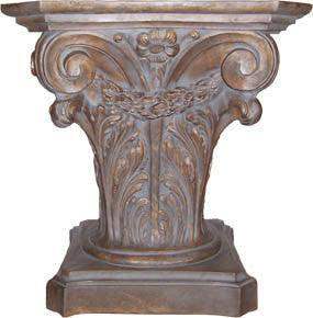 Corinthian with Swag Classical Column Wall Console Base 29.5H - Museumize.com