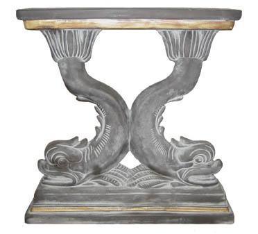 Dolphin Double Console or Dining Table Base for Glass Top 29H - Museumize.com