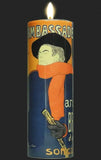 Toulouse Lautrec Aristide Bruant Ambassadeurs Ceramic Tealight Candleholder 5.75H