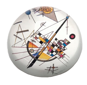 Kandinsky Modern Art Glass Dome Desktop Paperweight 3W