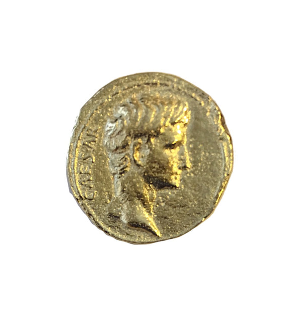 Roman Gold Coin Aureus Caesar Emperor Pin Pinback Badge Tie Tack