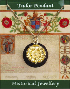 Tudor Rose English Royalty Monarchy Renaissance Costume Pendant Necklace