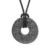 Celtic Round Disc Pewter Costume Jewelry Pendant Necklace Unisex