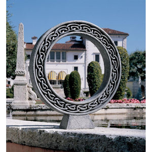 Celtic Circle Eternal Symbol of Life and Divine Love Garden Meditation Sculpture 32H