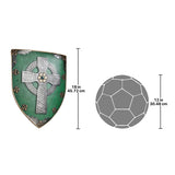 Celtic Warriors Shield Green Wall Sculpture 18H x 13W