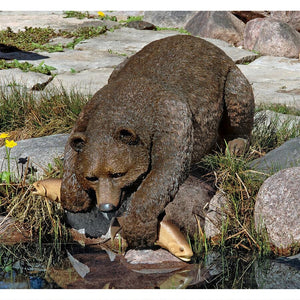 Catch of the Day Grand Lifelike Bear Sculpture for Pool Edge 33W
