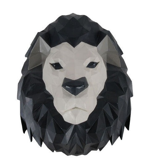 Lion Head Animal Wall Hanging with Origami Planes 14H