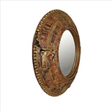 Temple Of Luxor Round Gold Egyptian Mirror 44.5H