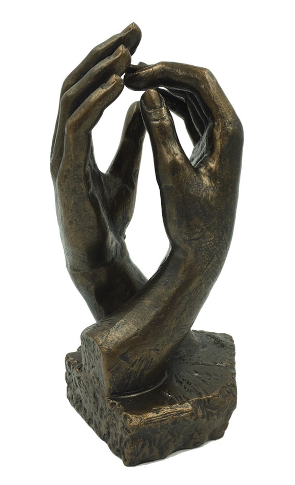 Rodin Cathedral Clasping Hands Gesture of Togetherness Statue Small 6H