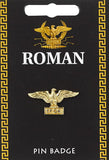 Roman SPQR Military Eagle Ancient Rome Pin Pinback Badge Gold Plated - gold