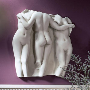 Three Graces Classical Trio Ideal of Beauty Frieze Large Scale Wall Hanging 31H
