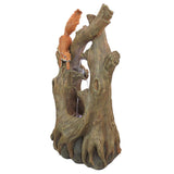 Tree Squirrel Playing on Tree Logs Cascading Fountain 35H