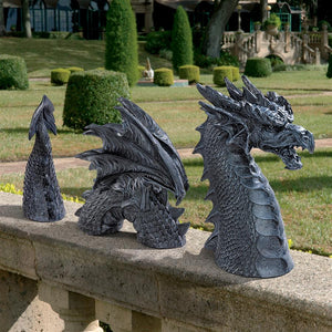 Dragon Of Falkenberg Castle Moat Garden Statue 14.5H x 28W
