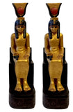 Isis Holding Ankh Miniature Figurine PAIR for Fairy Garden or Egyptian Game Playing