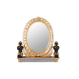King Amenhotep Egyptian Round Vanity Mirror with Ledge 31H