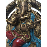 Ganesh Seated Offering Harmony Safekeeping Statue or Wall Art 7.5H