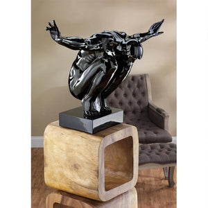 Modern Male Nude Arms Outstretched Sustained Ambition Statue 37W