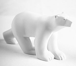 Pocket Art Pompon Polar Bear Miniature Statue 4.5L
