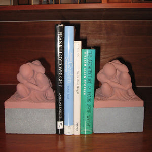 Boulder Man Frank Lloyd Wright Licensed Cast Stone Bookends Pair 8H