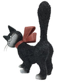 Cat La Minette Black with Red Bow and Tail Up Figurine by Dubout