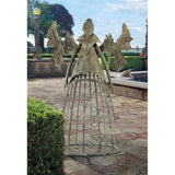 Lady Fairy Metal Garden Trellis Lady Wearing Gown with Wings 46H