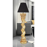 Bernini Barley Twist Column Gold Leaf Floor Lamp 73H