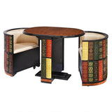 Library Books as Two Chairs with Table Nestled Spacesaver Ensemble 30H