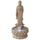 Buddha Earth Witness Illuminated Garden Fountain 32.5H