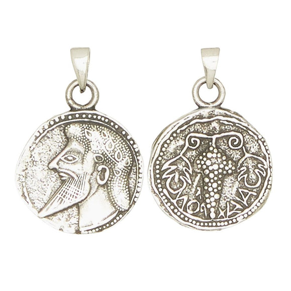 Dionysus Bacchus Greek God of Wine and Fertility Olympians Pewter Pendant Charm Unisex Necklace 1H