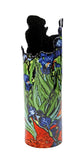 Irises Flower Ceramic Vase by Van Gogh 10H