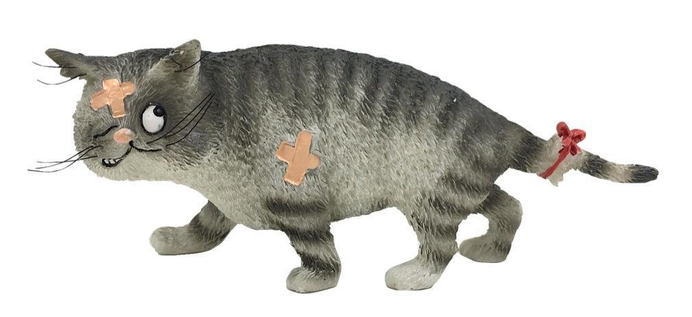 Poor Tomcat Beat Up Cat with Bandages Black White by Dubout 5.75W - Black White - Museumize.com