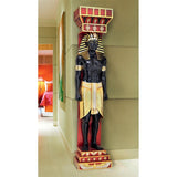 Egyptian Scribe Telemon Black Gold Red Large Wall Sculpture 78H