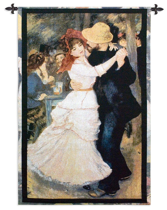 Dance at Bougival by Renoir Couple Dancing Wall Art Hanging Museum Woven Tapestry 38x53H