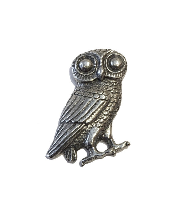 Owl Athena Minerva Pin Badge Tie Tack Pinback Pin Badge