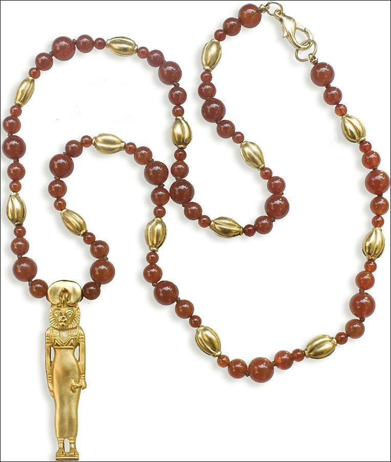 Sekhmet Egyptian Lioness Goddess Pendant Beads or Chain, Assorted Colors - Museumize.com