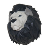 Lion Head Animal Wall Hanging with Origami Planes 14H