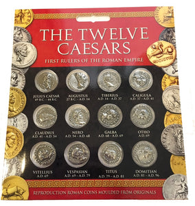 Coin Replica Set - Roman Denarius Caesars Emperors Portraits Set of 12